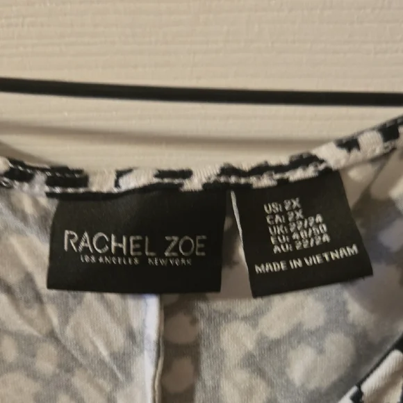 Rachel Zoe Black and White Patterned Dress Leopard Print - Picture 2 of 2